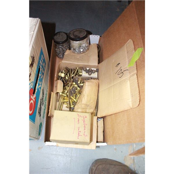 Box of Brass nuts & bolts etc.