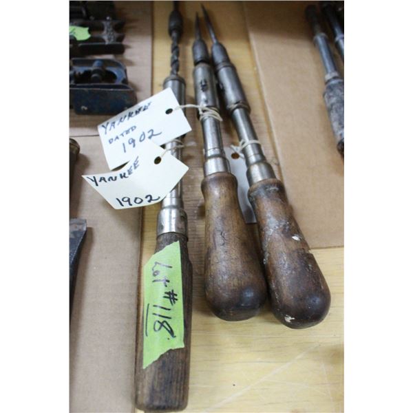 3 Yankee Screwdrivers all from 1902