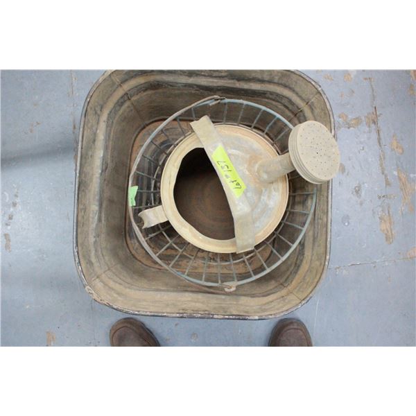 Square Tub, Egg Basket & Watering Can
