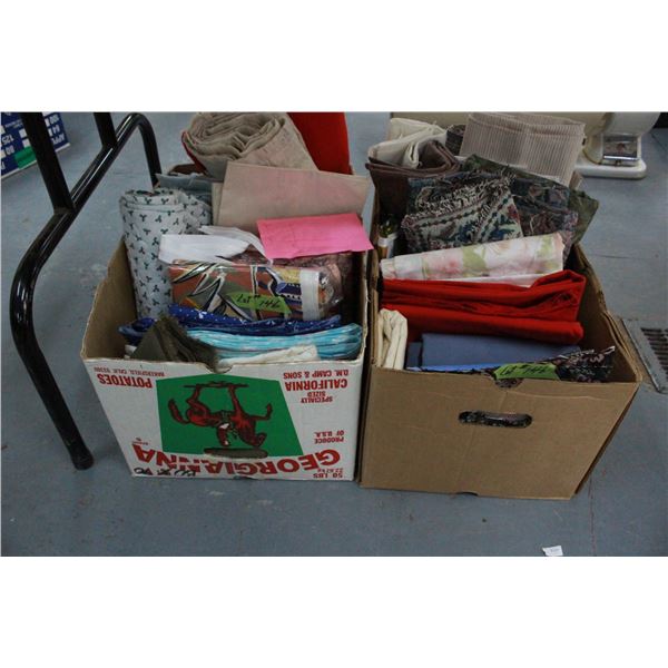 2 Boxes of Fabric