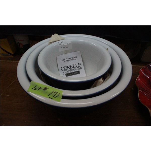 Set of 3 Nesting - Corelle Bowls