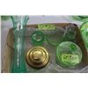 Image 1 : Box of Misc. Green Depression glass Items (6)