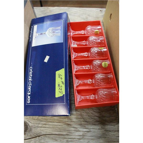 Box of New Crystal Stemware