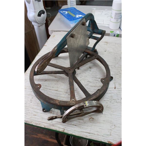 Antique Cheese Holder & Cutter c/w Cover