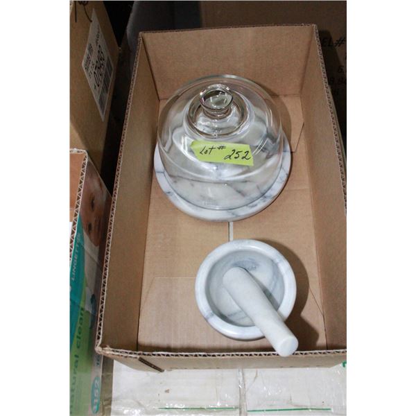 Marble Cheeseboard & Mortar & Pestel