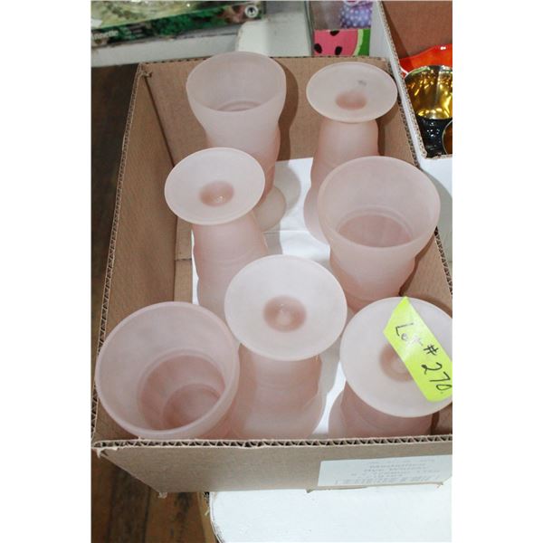 Large Frosted Pink Glasses (7)