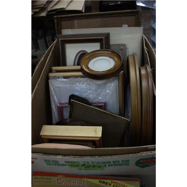 Apple Box with Pictures Frames (some have pictures)