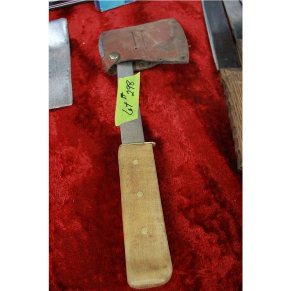 Hatchet with Wooden Handle & Cover