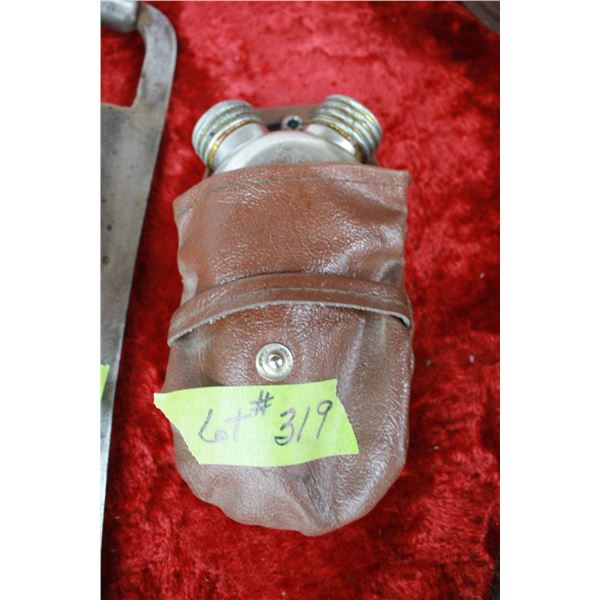 Two Compartment Metal Container & Pouch