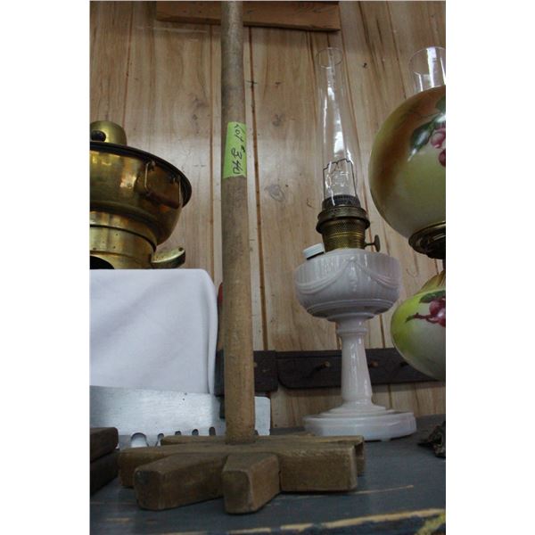 Butter Dasher (Wooden) for a Churn