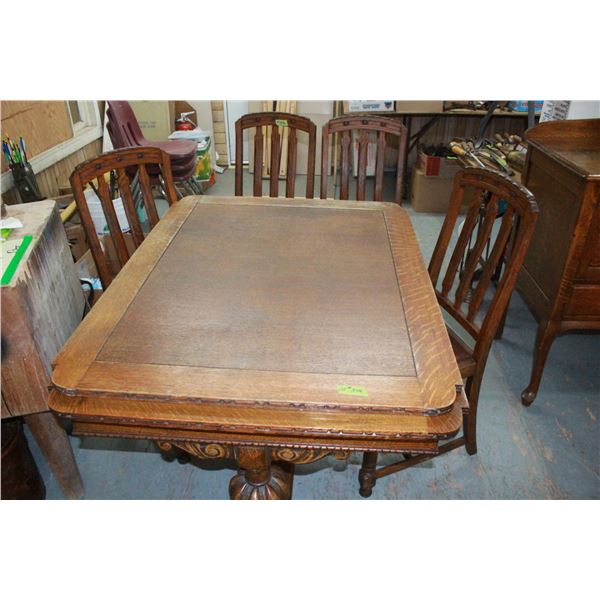 Trestle Oak Table with Pull-out Leaves (2)