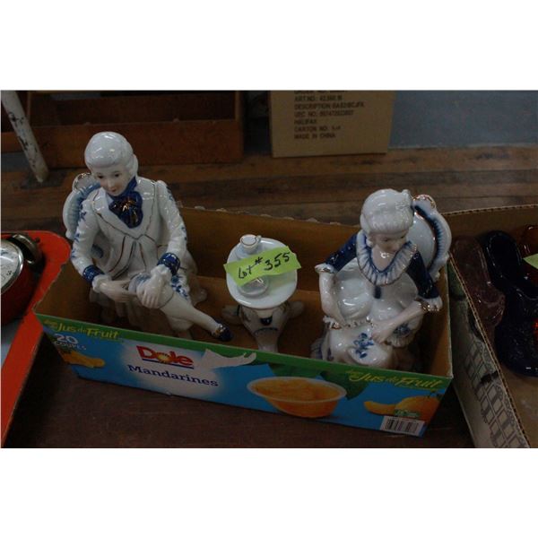 Blue & White Ornaments - 3 pc. Set