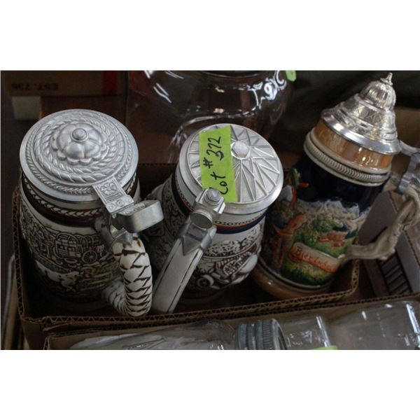 3 Steins ( 2 Avon & 1 German)