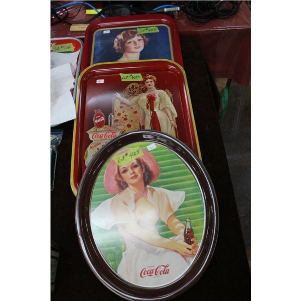 3 - Newer Coca Cola Trays