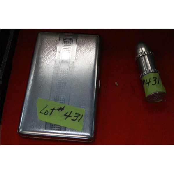 Metal Cigarette Holder & Bullet Lighter