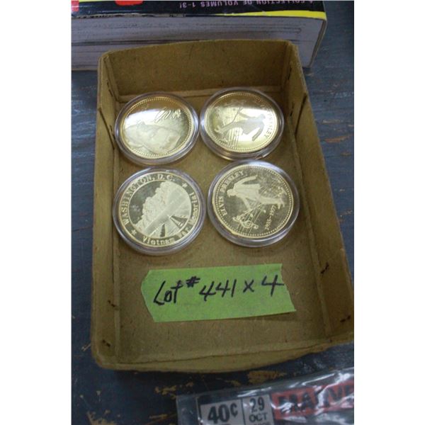 4 "Elvis" King of Pop Music" Tokens