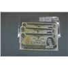 Image 1 : Canada One Dollar Bills (3) 1973, Seq. ; UNC