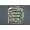 Image 1 : Canada One Dollar Bills (4) 1973, Seq. ; C-UNC