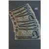 Image 1 : Canada One Dollar Bills (8) 1973; Seq. C-UNC