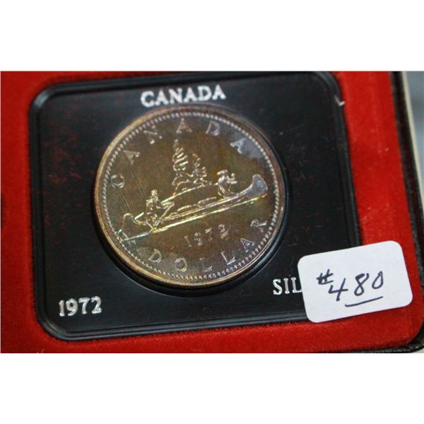 Canada One Dollar Coin 1972; Silver