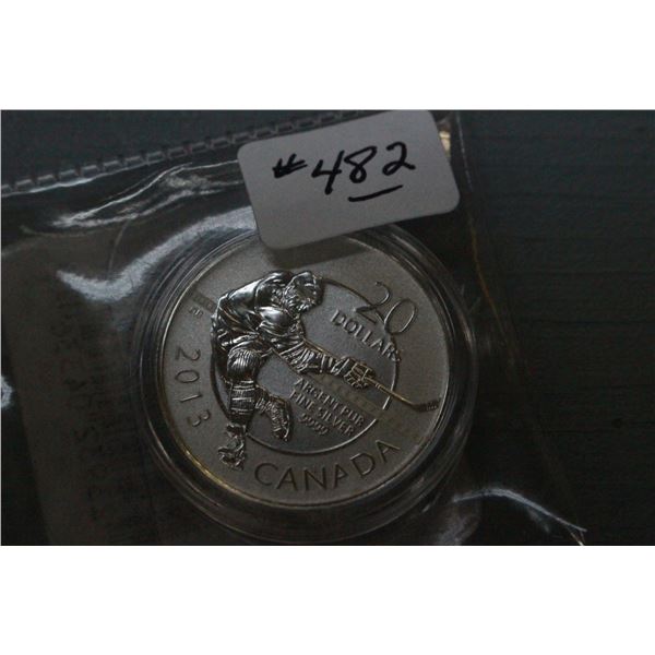 Canada Twenty Dollar Coin 2013; .9999% Silver; No GST
