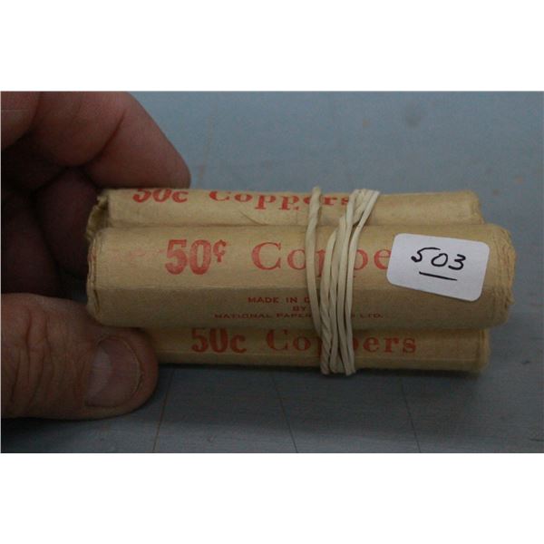 3 Rolls of Canada Pennies; 2(1967) & 1(1969)