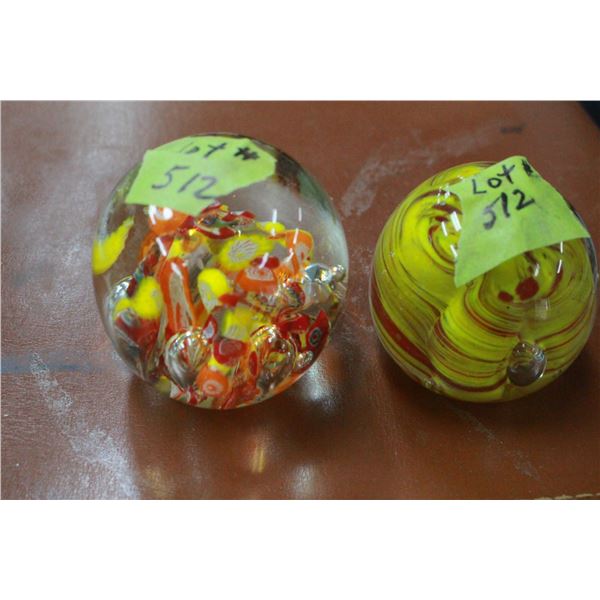 2 Paperweights - One from 1897