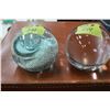 Image 1 : 2 Paperweights;  One Blue & One is Clear
