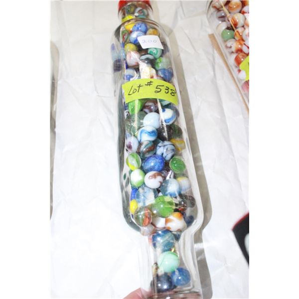 Glass Rolling Pin with 200 Marbles