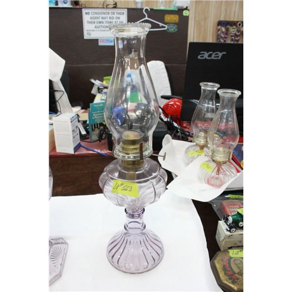 Table Lamp (Base is turning Purple) Round Font