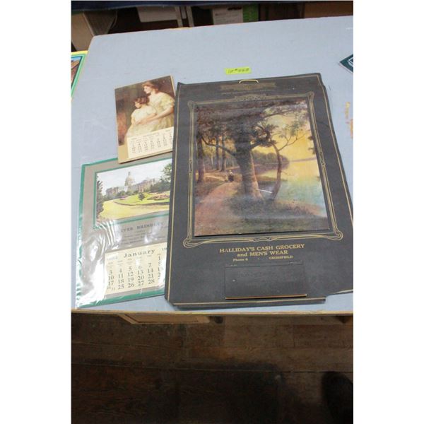 3 Calendars - (1)1931 & (2)1932