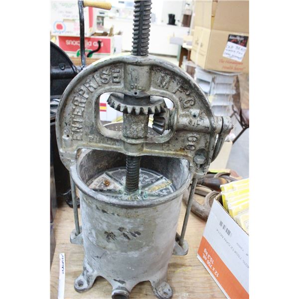 "Enterprise MFG Co." Juicer/Press