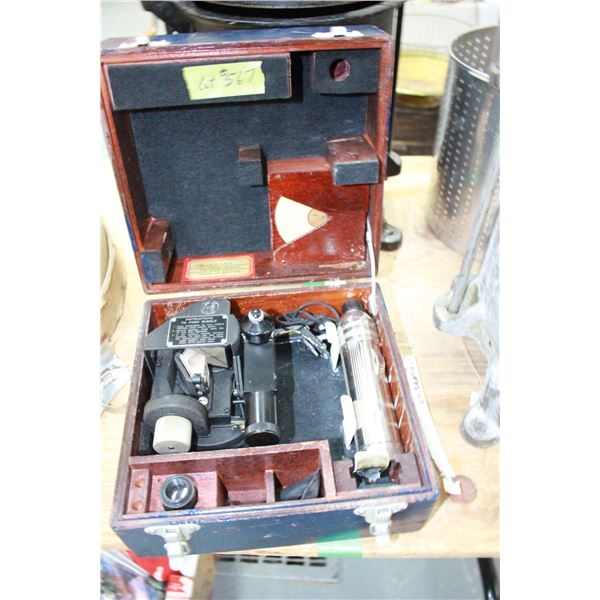 Sextant & Accessories in a case