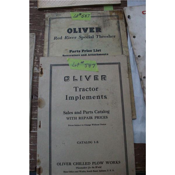 2 "Oliver" Manuals - Thresher & Tractor