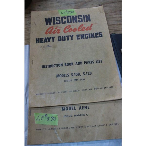 2  Wisconsin Air-Cooled Engine Instruction Booklets