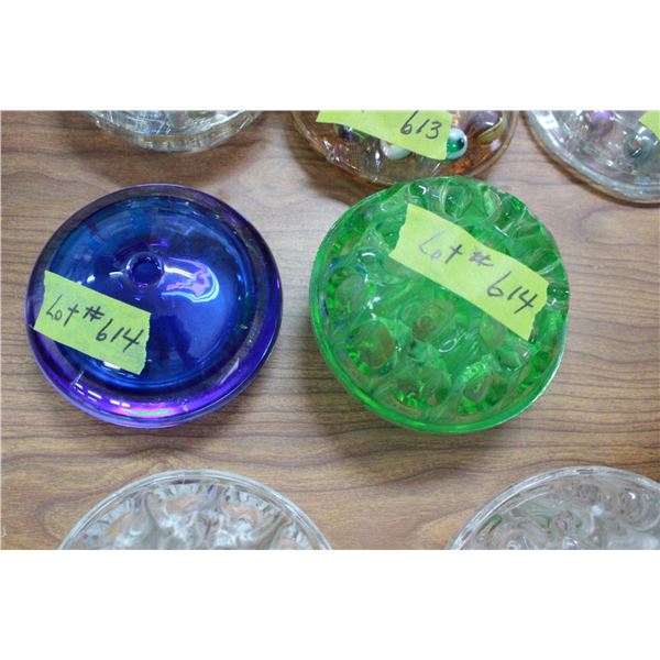 4 Flower Frogs - (2 Clear), (1 Blue) & 1 (Green)