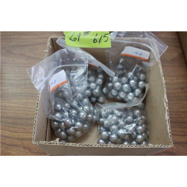 Box of (4 Bags) of Metal Marbles