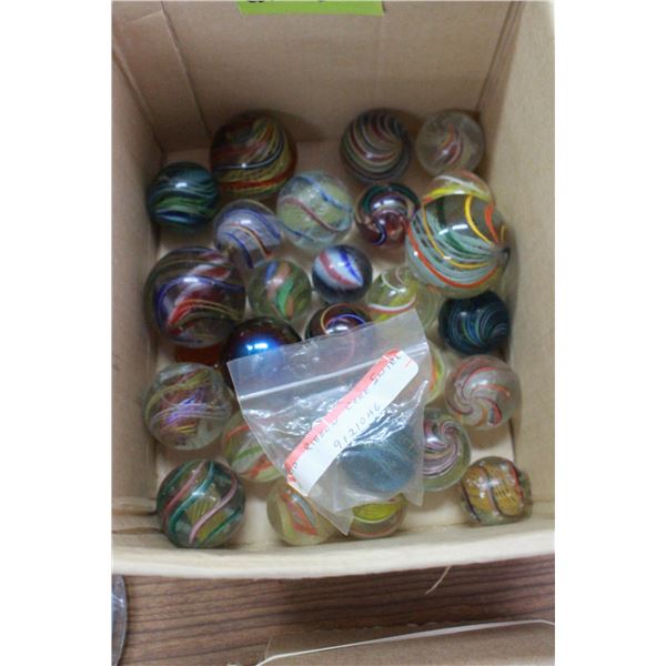 Box of assorted Large Marbles