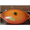 Image 1 : Cast Iron Oval Roaster (Orange)