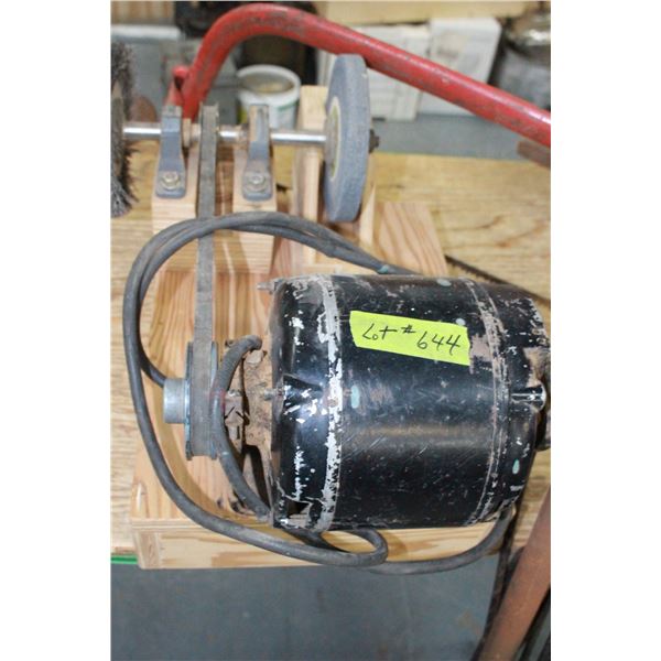 Electric Motor(Mounted) with Grinding Wheel & Brush