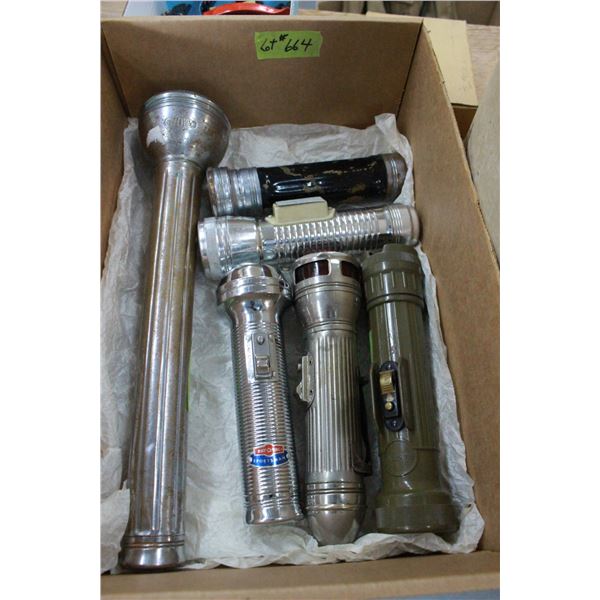 Collection of Flashlights; Fulton, Ray O Vac, Redhead USA Lite