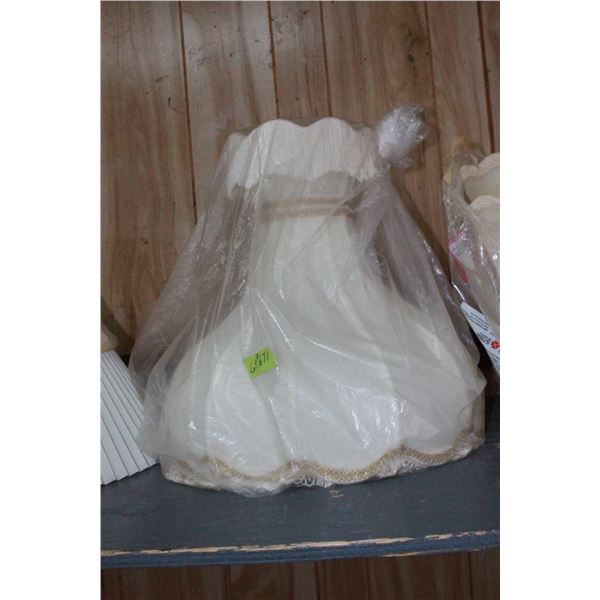 Fringe Trimmed White Shade