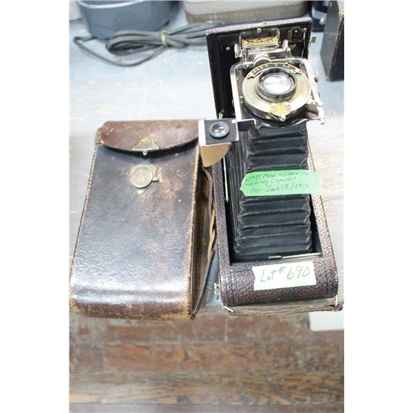 Eastman Kodak Co. Folding Camera Pat. Jan 18, 1910