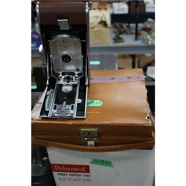 Slide Projector, Polaroid Camera & Polaroid Print Copier