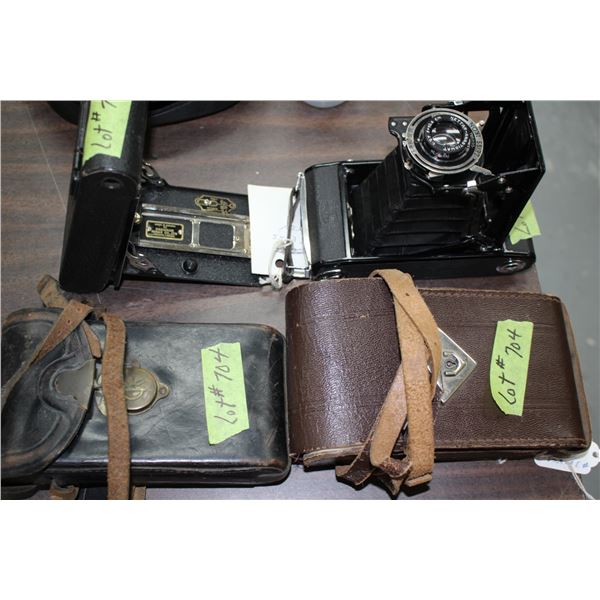 2 - Fold Out Kodak Camera's & Case