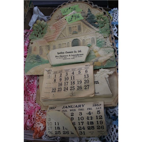 2 Embossed Calendars