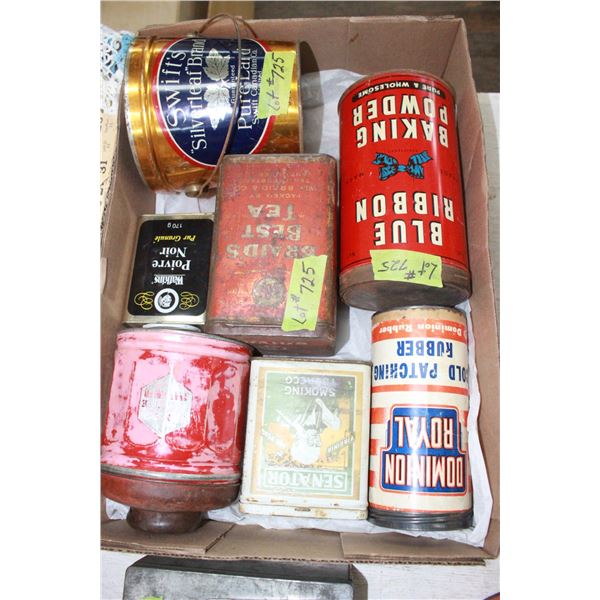 Collection of Tins