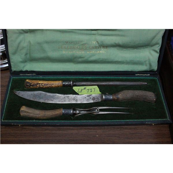 Cutlery Box with Contents & Carving Set