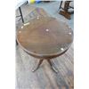 Image 1 : Small Round Dunkin Fife Table with Glass for the top