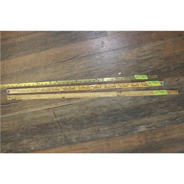 3 Measuring Sticks (1 brass)